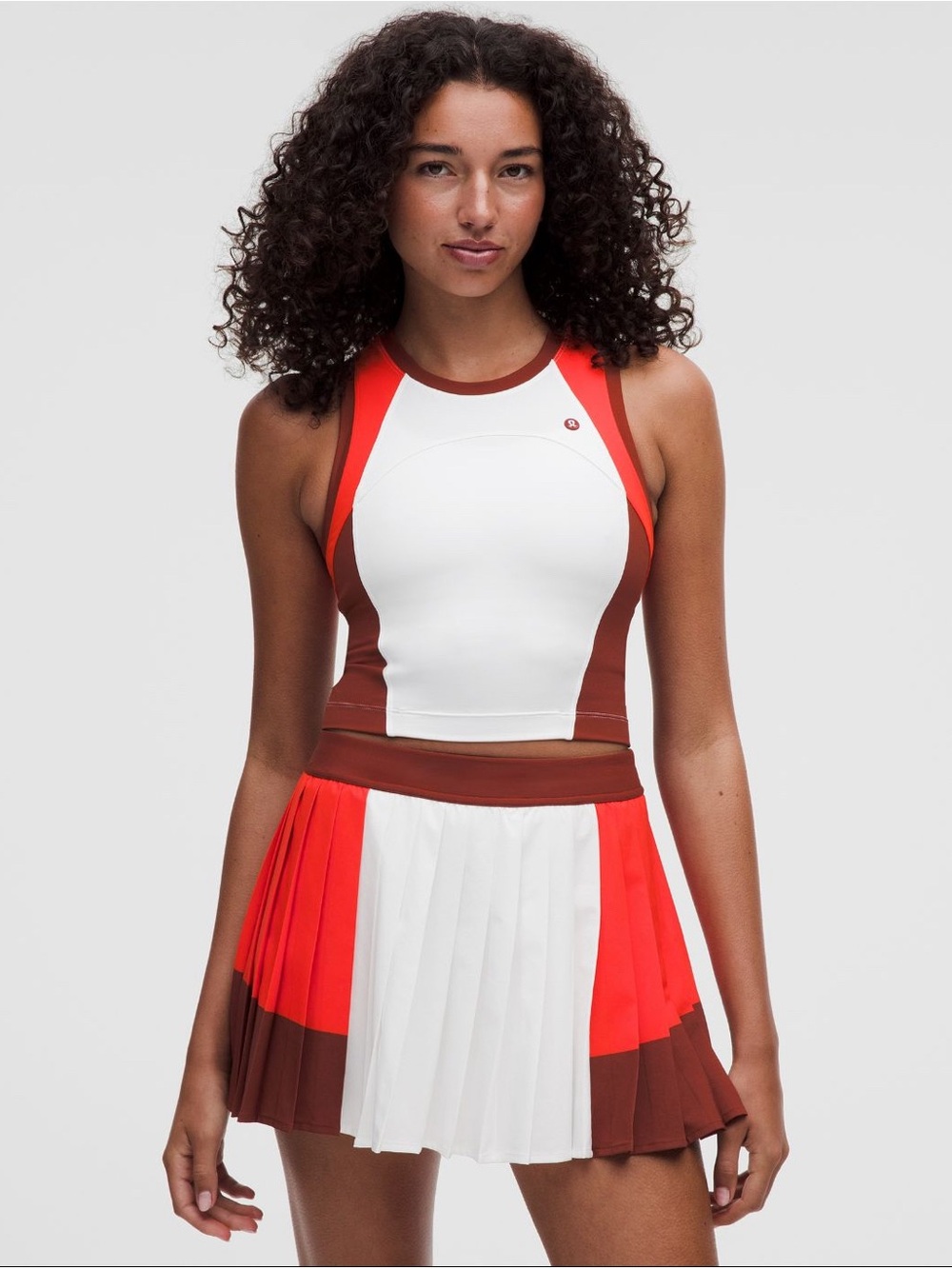 Lululemon Court Champ High -Neck tennis tank top cherry ember & cranberry color